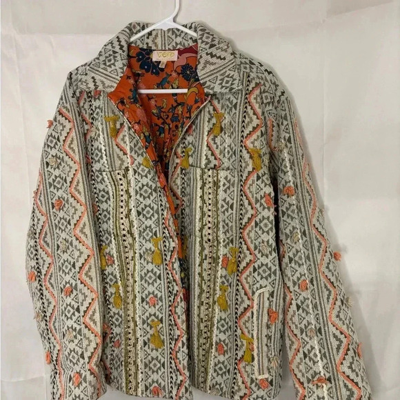 Womens size large Anthropologie verb kellianne tassel jacket - Picture 2 of 6